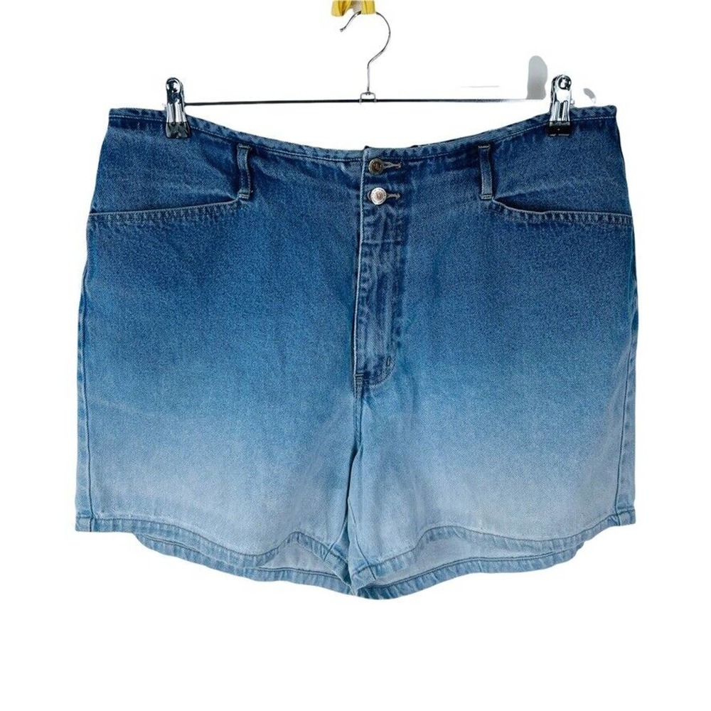 Vintage Venezia‎ Womans SZ 20 Jeans Denim Shorts High Rise Blue Distressed